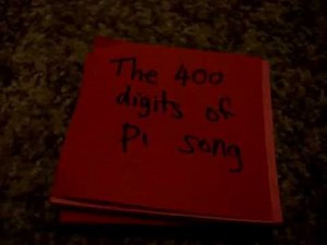 The 400 digits of pi song original