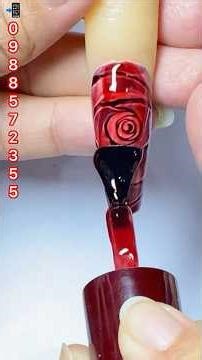 How to draw super easy rose nails