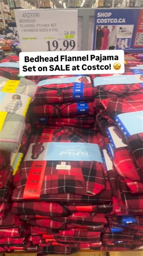 Bedhead Flannel Pajama Set on SALE at Costco! 🤩 These are made of 100% cotton and a great gift idea! 🎁 #bedhead #pajamaset #costcofindsca @bedheadpajamas | costcofindsca