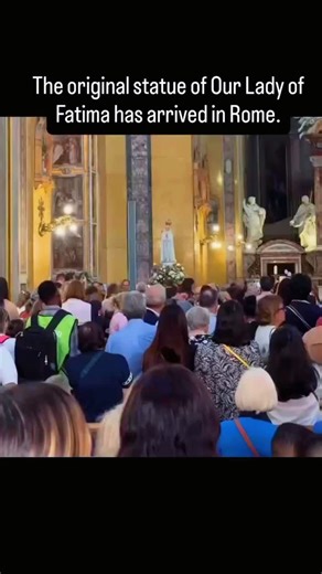 437 reactions · 22 shares | POV: The moment the original statue of our Lady of Fatima arrived in Rome. #catholicchurch #catholicgospelmedia #church #ourladyoffatima | Catholic Gospel Media | Facebook