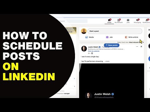 How to Schedule LinkedIn Posts