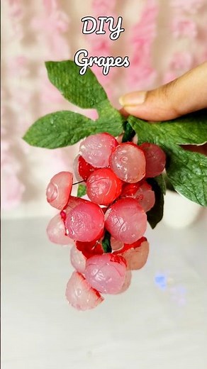 DIY Grapes #sorts #viralshort #viralvideo #handmade #aesthetic #diy #craft #roomdecor #art