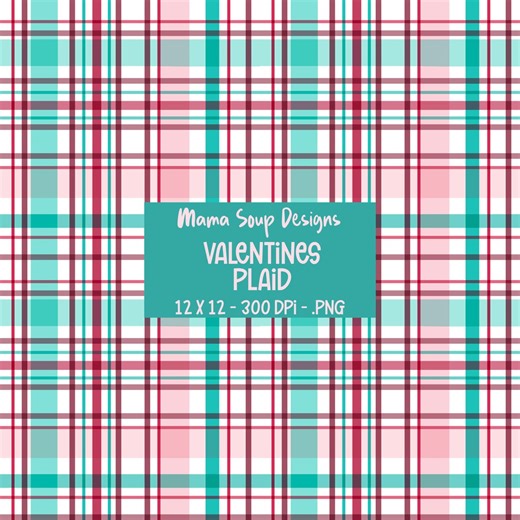 Valentines Plaid Pattern | Pink & Blue Checkered Design (digital Download, Commercial Use License) - Etsy Australia