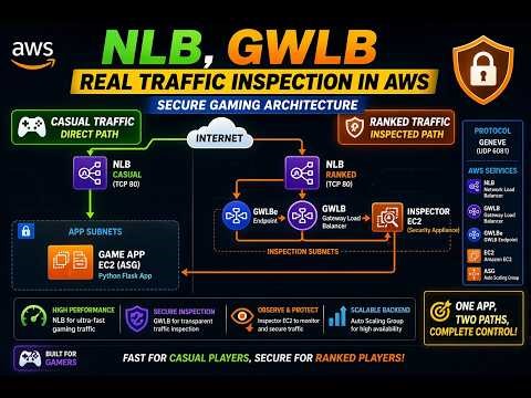 GameZone – Secure AWS Traffic Architecture (NLB + GWLB)