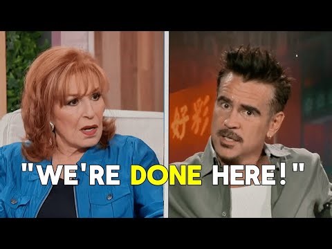Colin Farrell WALKS OFF The View After Heated Clash With Joy Behar.