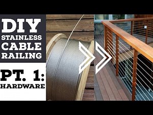 Cheapest DIY Stainless Cable Deck Railing Pt.1: THE MATERIALS- Hidden Threaded Terminal Stemball End