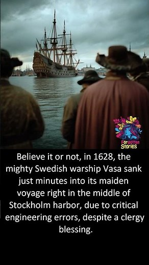 1628, Swedish warship Vasa sank just minutes into its maiden voyage right in the middle of harbor