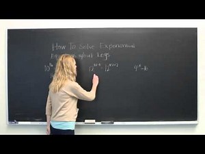 How to Solve Exponential Equations Without Using Logarithms