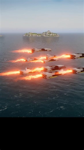 9X GTX-690 Nuclear Missile Launch & Damage 😱🔥 | Modern Warships: Naval Battles | #Shorts