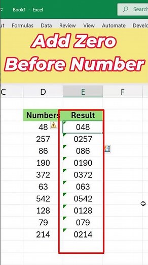 Add Zero Before Any Number in Excel || Excel Tips & Tricks
