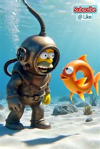 Homer Simpson and the Donut Fish. #thesimpsons