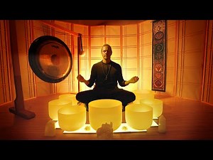 Cozy Autumn Guided Sound Bath | Leaves on a stream visualization exercise with calming singing bowls