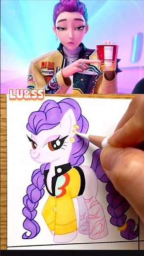 Kpop Demon Hunters x My Little Pony Mashup?! / RUMI #kpopdemonhunter #fanart #MLP #mylittlepony