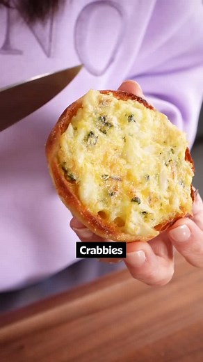 Crabby Patties, but make them ✨ELEGANT✨ Whether these Crabbies are a classic in your household or a new discovery, we know these will be your go-to appetizer this spring. You can even freeze the filling and thaw it whenever you’re craving that buttery bite! 🦀 Ingredients: ¼ cup margarine, softened ⅔ (5 ounce) container sharp processed cheese spread 8 ounces cooked crabmeat ¼ cup mayonnaise ½ teaspoon garlic powder ½ teaspoon dried parsley 8 English muffins, split Directions: Preheat oven on bro