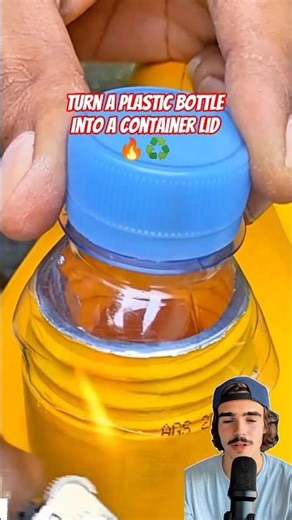 Turn a Plastic Bottle into a Container Lid 🔥♻️ | Useful Life Hack