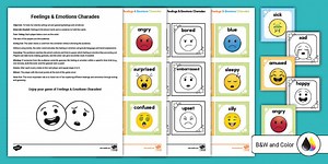 Feelings & Emotions Charades for K-2nd Grade