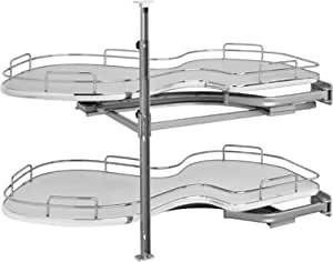 Amazon.com: Rev-A-Shelf Contemporary Cloud 2-Shelf Corner Organizer for Blind Left Cabinet, Gray : Home & Kitchen