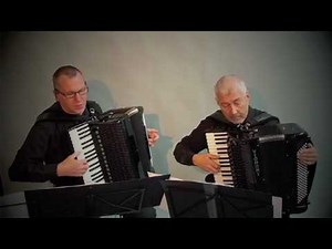 Bach Invention # 13 - Classical accordion music - fisarmonica Akkordeon Duo Acordeon instrumental