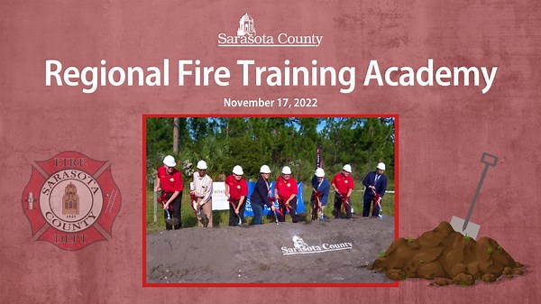 Sarasota County, along with partners from the Governor’s office, state legislation, Sarasota County Schools, Sarasota County Sheriff’s Office and local municipality fire departments broke ground on the new Regional Fire Training Academy Nov. 17. The facility, to be located off Knights Trail Road in Nokomis, will be used to train current and future firefighters not only in Sarasota County, but across the region. It will also be utilized for training by partners in law enforcement. The planned 50,