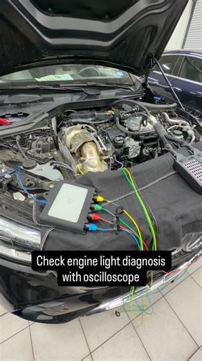 Ethan | CEL diagnosis using an oscilloscope . . . #diagnostic #mercedesbenz #mechanic | Instagram