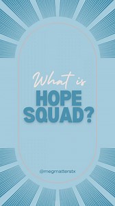 Krum High School and Krum Middle School are starting a HOPE SQUAD program this fall, and nominations are happening now. We spoke to some of our friends from the Prosper ISD HOPE SQUADS to learn more about this peer-to-peer suicide prevention program built around the power of connection. #mentalhealthmatters #kindnessmatters #lovefirst #megmatterstx #hopesquad | Meg Matters
