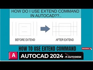 How to use Extend command in AutoCAD 2024 | AutoCAD Extend Two Lines to Intersect