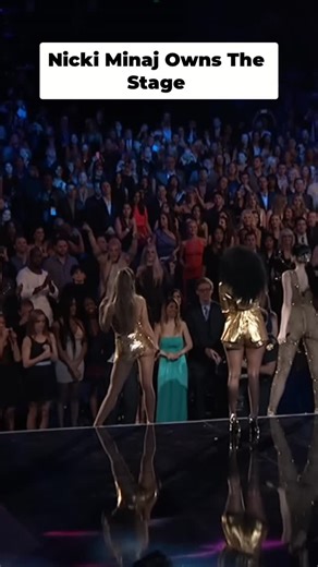 BillionDollarMind on Instagram: "Nicki Minaj & team electrify the stage in gold! Energy off the charts. Pure performance magic. #NickiMinaj #LivePerformance #ConcertVibes #GoldenOutfits #StagePresence #MusicMagic"