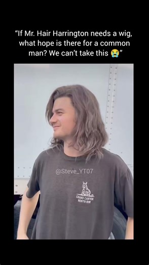 "HAIR Harrington with a wig 😭"