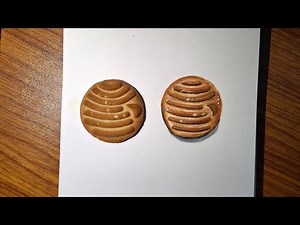 Realistic biscuit drawing tutorial