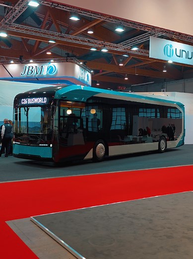 How cool is this bus? It's the UNVI C26, developed in collaboration with the renowned design studio Héctor Serrano, with the ambition of creating an iconic, recognisable and familiar vehicle. #busworld2025
