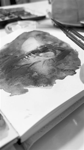 Vẽ tranh nhưng mù màu? #art #drawing #watercolor #sketch #tips