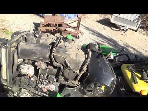 John Deere 2032R fuel tank removal clean and reinstall