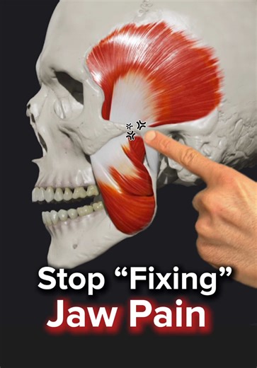 Jaw Pain for 3 months or longer? And it just won’t go away? When it comes to pain in the Jaw and Face region, there are three major causes: 👉🏼 Referred from Neck: \t> YES, pain from the neck can actually refer to the jaw, in the absence of any jaw injury at all! 👉🏼 TMJ (Jaw Joint) \t> The actual jaw joint can produce localized jaw and ear pain! 👉🏼 Stress / Tension \t> Stress activates the fight or flight system, causing muscles to tense starting with the jaw! Now, if you don’t understand t