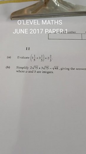 O Level Maths June 2017 Paper 1 Explained