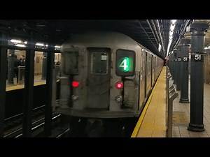 R62A (4) Train At 51st Street R62A (6) Train With A "(4)" Rollsign