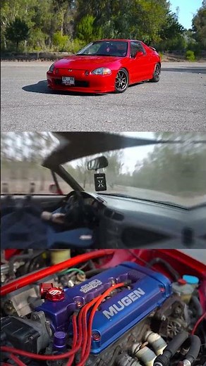 Honda CRX Del Sol B18C Integra Type-R SWAP / VTEC POWER ! / Acceleration
