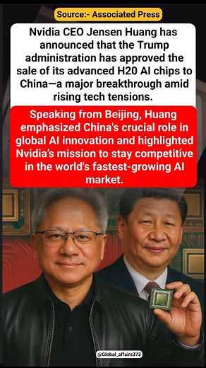 14K views · 54 reactions | Nvidia to resume sales of highly desired AI computer chips to China | Globalaffairs373 | Facebook