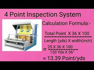 4 point inspection system, Fabric inspection process, inspection of fabrics