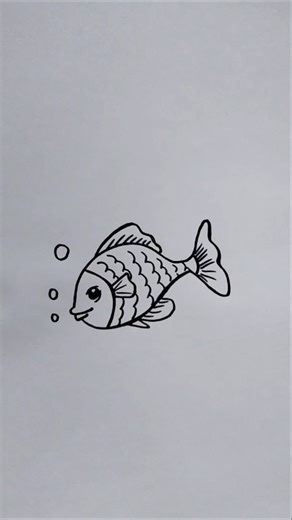 Cute Fish 🐟 drawing #youtubeshorts #shortvideo #shortsfeed #shorts