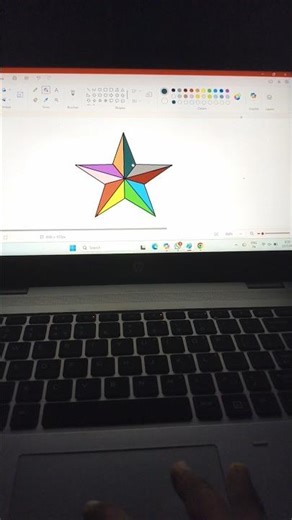 How make drawing different colours star on the computer, #computer #art #drawing