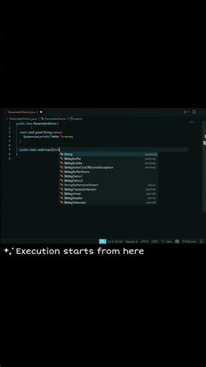 Learn Java with me Day - 25 🔥 parameters & arguments #java #coding
