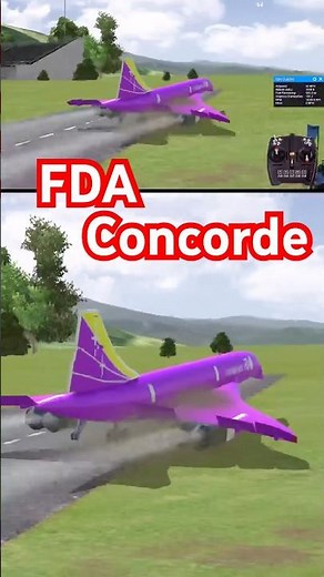 FDAカラーのコンコルドが爆走！【夢のコラボ】RC FDA Concorde Takeoff & Flight - Beautiful Purple Supersonic Jet 2026年5月8日
