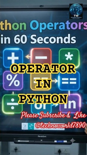Python Operators for Beginners| Python Tutorial #python #beginners #operator