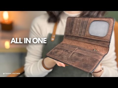 Leather Wallet Making for Beginners | Step-by-Step Tutorial[Hyper ASMR]