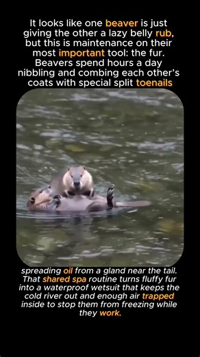 The Beavers That Turn Grooming Into Glue #animals #wildlife #nature #viral #animalshorts #cute