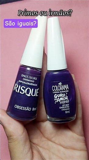 comparando esmaltes Risqué e Colorama sao iguais? #shorts #comparação