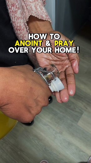 How to anoint and pray over your home. 🔥 This is dedicating and consecrating your home to the Lord. The oil represents the power of the Holy Spirit and appropriating your faith for God’s supernatural protection and blessing. This is an act of cleansing and making your house holy allowing God to rest, rule, and reside in your home. This will eliminate the power of darkness that brings discord in the home, stress, lack of sleep, tormenting spirits and evil dreams, and depression. Replacing it wit