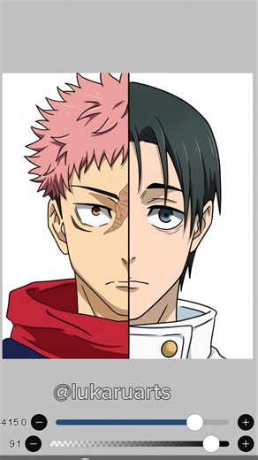 Itadori X Yuta Color Swap🔄 #jujutsukaisen #art #ibispaintx