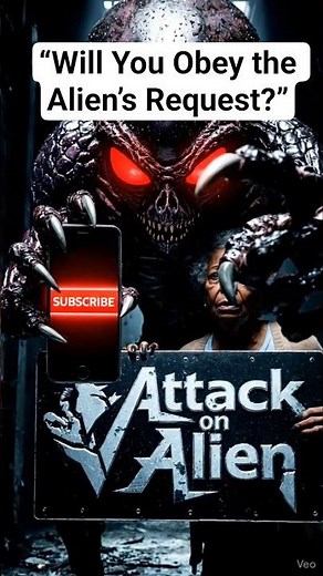 The Alien Has a Message for You… Will You Follow His Command? 👽📱#AttackOnAlien #AIvideo #AlienAI #AI