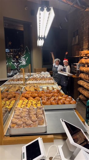 Bread 41 on Instagram: "🎄CHRISTMAS EVE elf on the SHELF STACK🎄 Open today 7am - 1pm, Bread, Pastries, bread and butter puddings, choc pies the LOT! Thank you so much for all of your support this year and this festive period🥐🎅🏼 ✨Nollaig Shona, Feliz Natale, Joyeux Noël✨ Back open 7am on the 27th🤗"